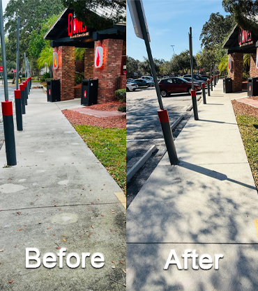 Surface Clean Pressure & Softwash, Sidewalk Pressure Cleaning (Before-After)
